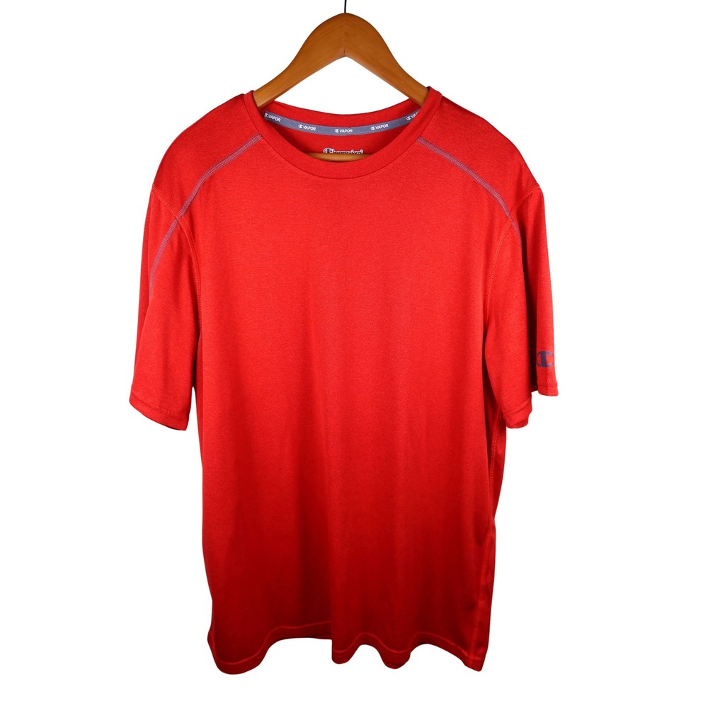 Champion Mens Vapor Select Athletic T-Shirt Red Short Sleeve XL Excellent